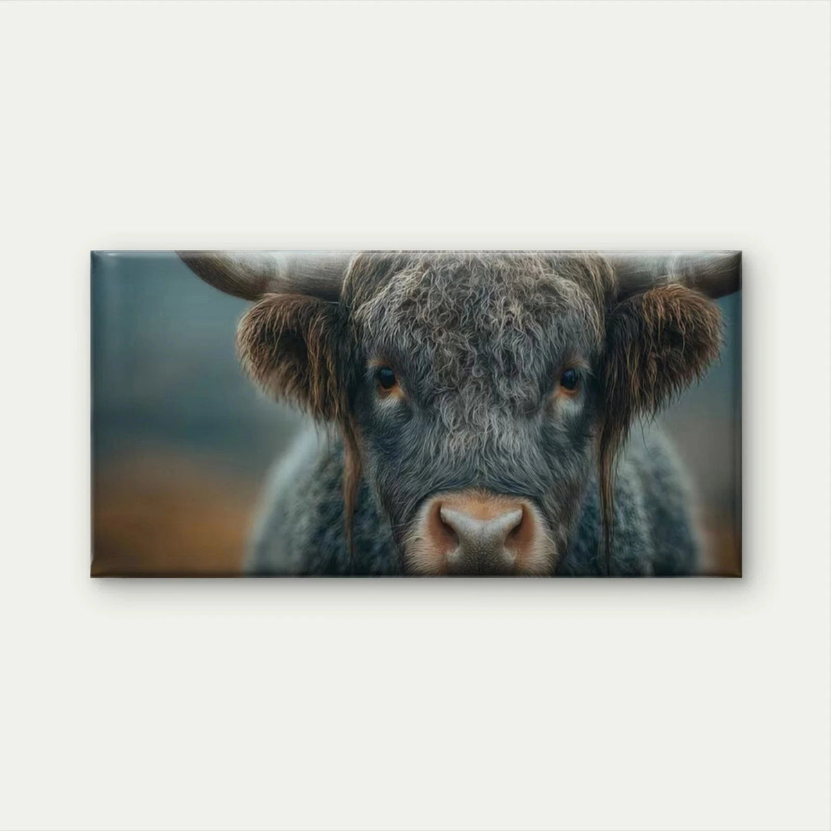 Highland Cow Scottish Cow Wall Art Canvas Office Home Room Framed 120x60cm