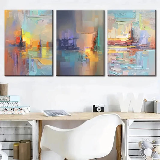 3pcs Modern Fashion Abstract Decoration Wall Art Set Canvas Framed 40x60cm - High Quality Print 100% Australian Made Wall Canvas Ready to Hang