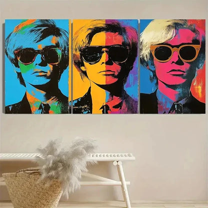 3pcs Round Glasses, Polyester Fiber  Wall Art Set Canvas Unframed - High Quality Print 100% Australian Made Wall Canvas
