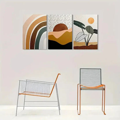 3pcs Minimalist Geometric Patterns Wall Art Canvas Unframed - High Quality Print 100% Australian Made Wall Canvas
