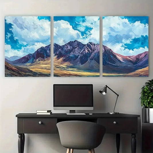 3pcs Scafell Pike England Travel Metal Print Ready to Hang Art