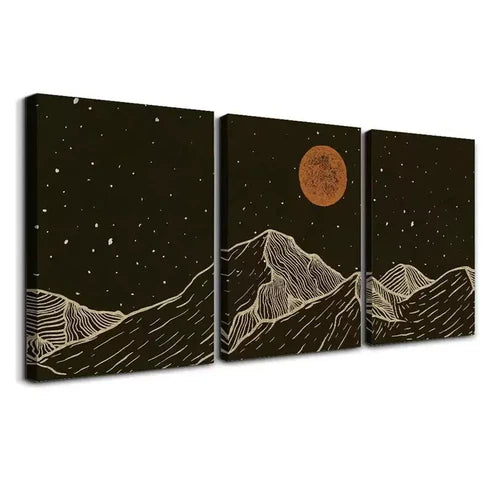3pcs Modern Line Art Wall Art Set Canvas Unframed - High Quality Print 100% Australian Made Wall Canvas