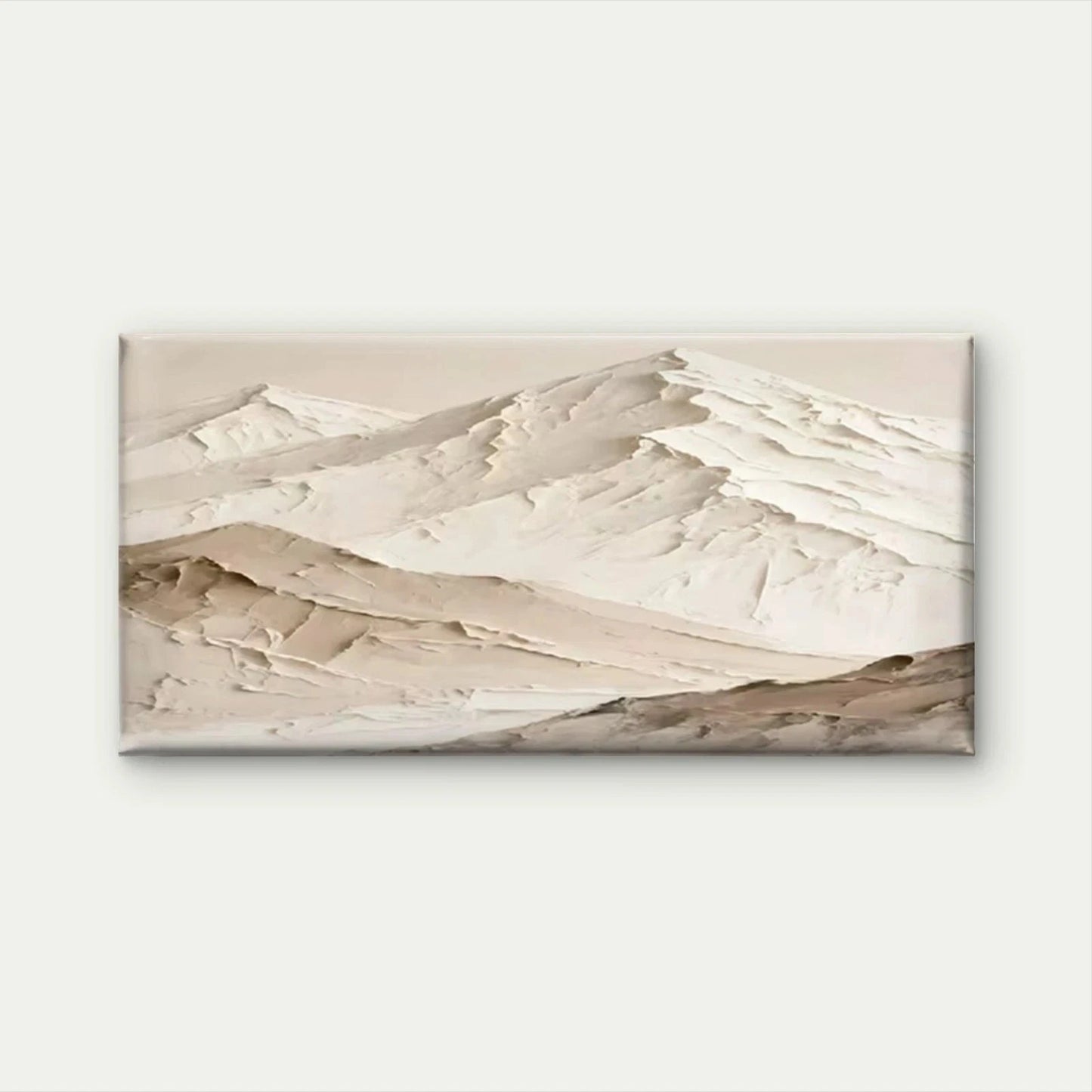 Minimalist Beige Mountain Wall Art Canvas Office Home Room Framed 120x60cm