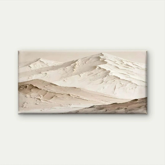 Minimalist Beige Mountain Wall Art Canvas Office Home Room Framed 120x60cm