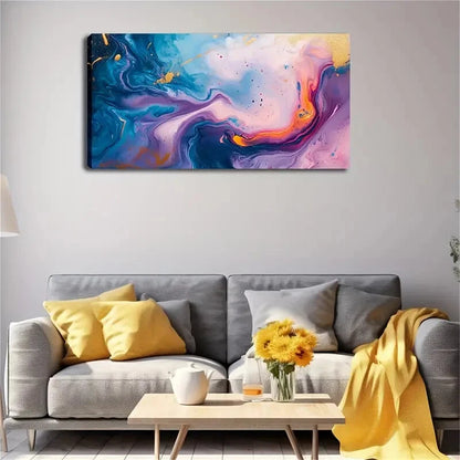 Dreamy Scene Golden Accent Wall Art Canvas Office Home Room Framed 120x60cm - Bella Home Decor