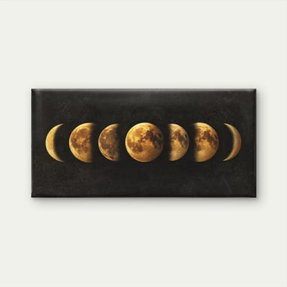 Celestial Lunar Cycle Chart  Wall Art Canvas Office Home Room Framed 120x60cm