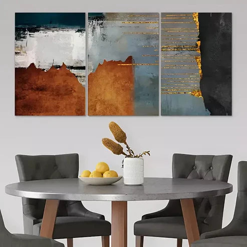 3pcs Mid Century Modern Sage Green Bold Wall Art Canvas Unframed - High Quality Print 100% Australian Made Wall Canvas