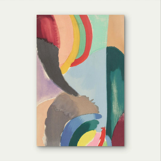 Vibrant Colour Block Abstract Geometric Shapes 40x60cm Metal Print Ready to Hang