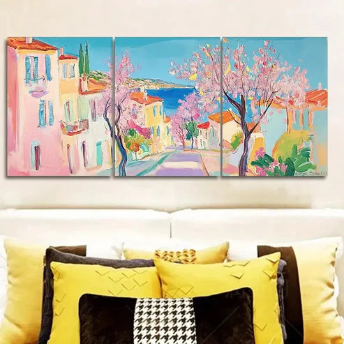 3pcsThe cherry blossoms open Wall Art Set Canvas Unframed - High Quality Print 100% Australian Made Wall Canvas