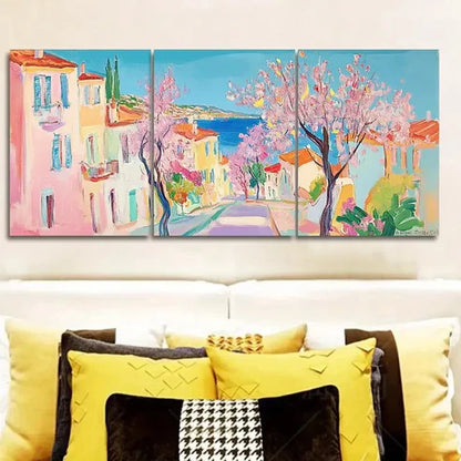 3pcsThe cherry blossoms open Wall Art Set Canvas Unframed - High Quality Print 100% Australian Made Wall Canvas