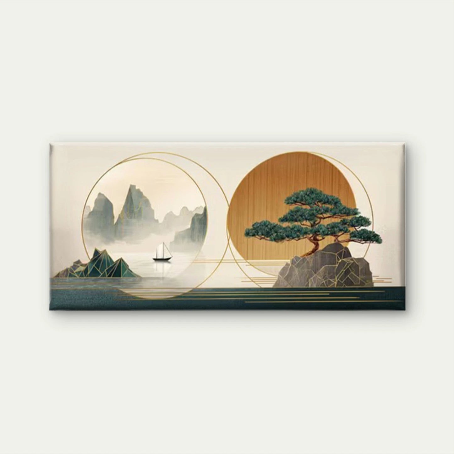 Oriental & Natural Landscape Wall Art Canvas Office Home Room Framed 120x60cm