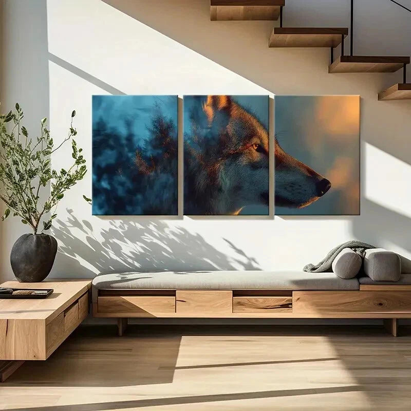 3pcs Wildlife Decor Forest Scene Metal Print Ready to Hang Art - Bella Home Decor