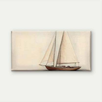 Nautical Theme Vintage Sailboat Wall Art Canvas Office Home Room Framed 120x60cm