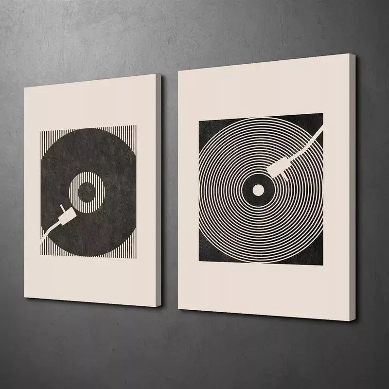 2pcs Decorative Painting, Minimalism, Nordic Style Canvas Framed 50x75cm - High Quality Print 100% Australian Made Wall Canvas Ready to Hang - Bella Home Decor