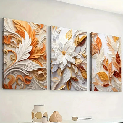 3pcs Abstract Floral And Plant Landscapes Wall Art Set Canvas Framed 60x90cm - High Quality Print 100% Australian Made Wall Canvas Ready to Hang - Bella Home Decor