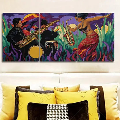 3pcs Asian belly dancers  Wall Art Set Canvas Unframed - High Quality Print 100% Australian Made Wall Canvas - Bella Home Decor