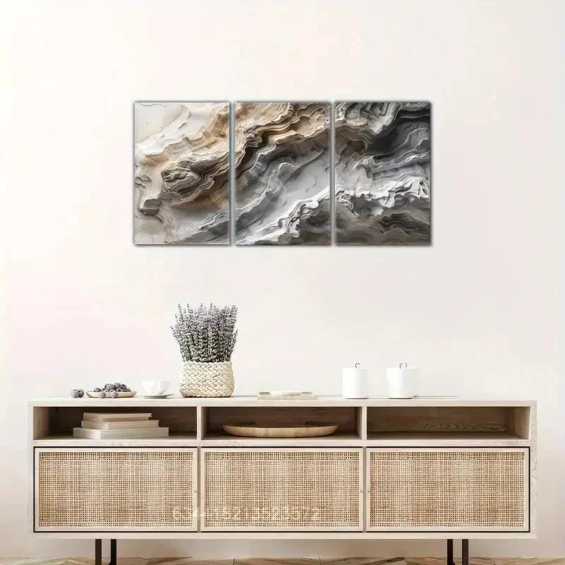 3pcs Aesthetics Abstract Style Art Wall Decoration Metal Print Ready to Hang Art - Bella Home Decor