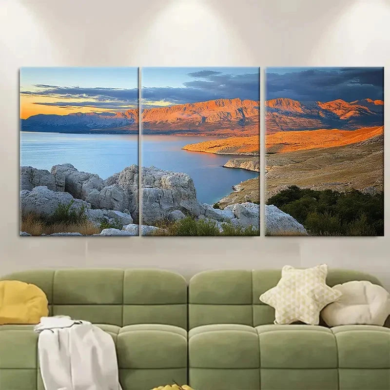 3pcs Northern Velebit National Park di  Wall Art Set Canvas Framed 60x90cm - High Quality Print 100% Australian Made Wall Canvas Ready to Hang