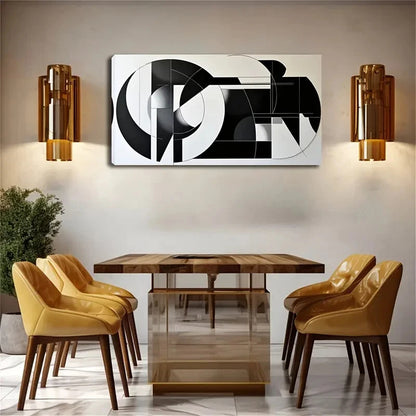 Square Other Geometric Shape Wall Art Canvas Office Home Room Framed 120x60cm - Bella Home Decor