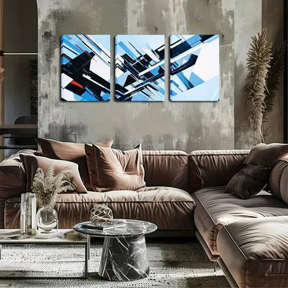 3pcs Urban Architecture, Abstract Wall Art Canvas Unframed - High Quality Print 100% Australian Made Wall Canvas