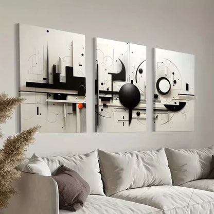 3pcs Striking Modern Geometric Wall Art Set Canvas Unframed - High Quality Print 100% Australian Made Wall Canvas