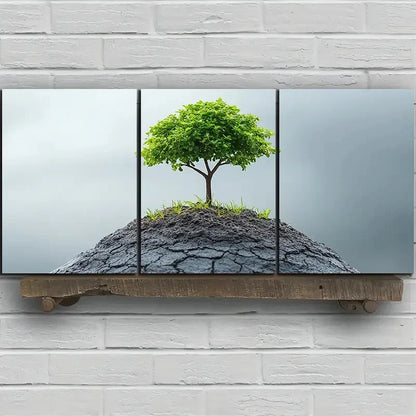 3pcs Plant with Great Vitality Metal Print Ready to Hang Art