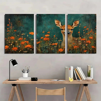 3pcs "The Meadow" by Lisa F, French Metal Print Ready to Hang Art - Bella Home Decor