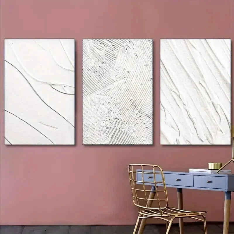 3pcs Modern Minimalist Abstract Wall Art Set Canvas Framed 50x70cm - High Quality Print 100% Australian Made Wall Canvas Ready to Hang