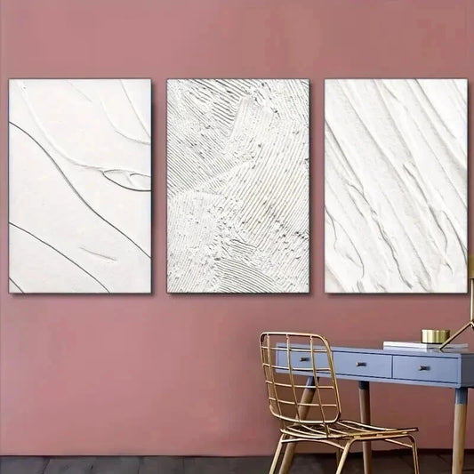 3pcs Modern Minimalist Abstract Wall Art Set Canvas Framed 50x70cm - High Quality Print 100% Australian Made Wall Canvas Ready to Hang