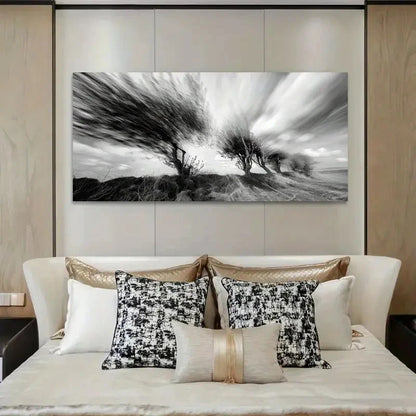 Features A Small Tree Scene Wall Art Canvas Office Home Room Framed 120x60cm