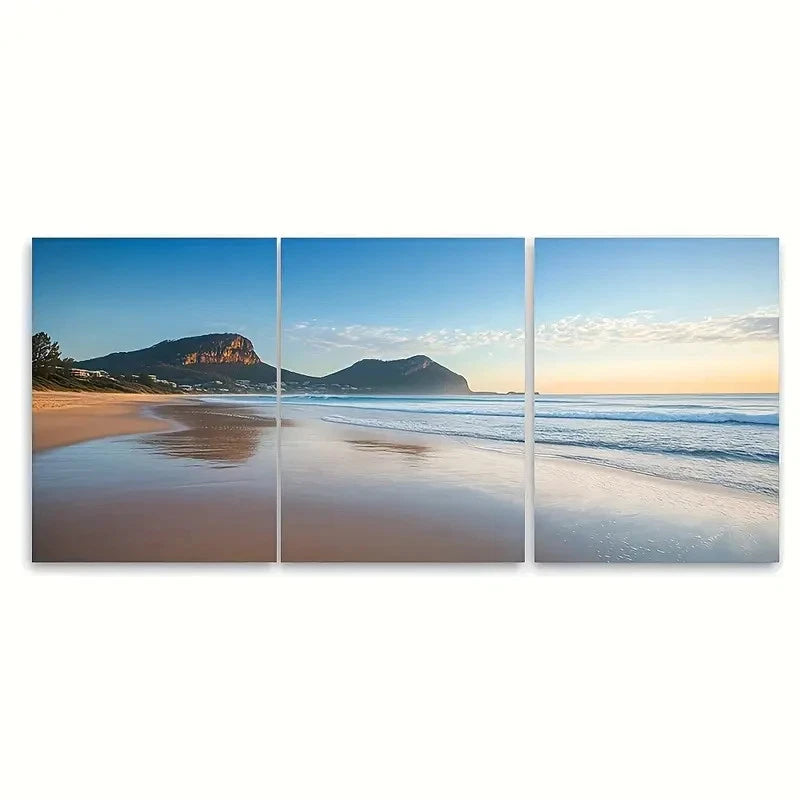 3pcs Avalon Beach Travel Print Australia Wall Art Set Canvas Framed 60x90cm - High Quality Print 100% Australian Made Wall Canvas Ready to Hang - Bella Home Decor