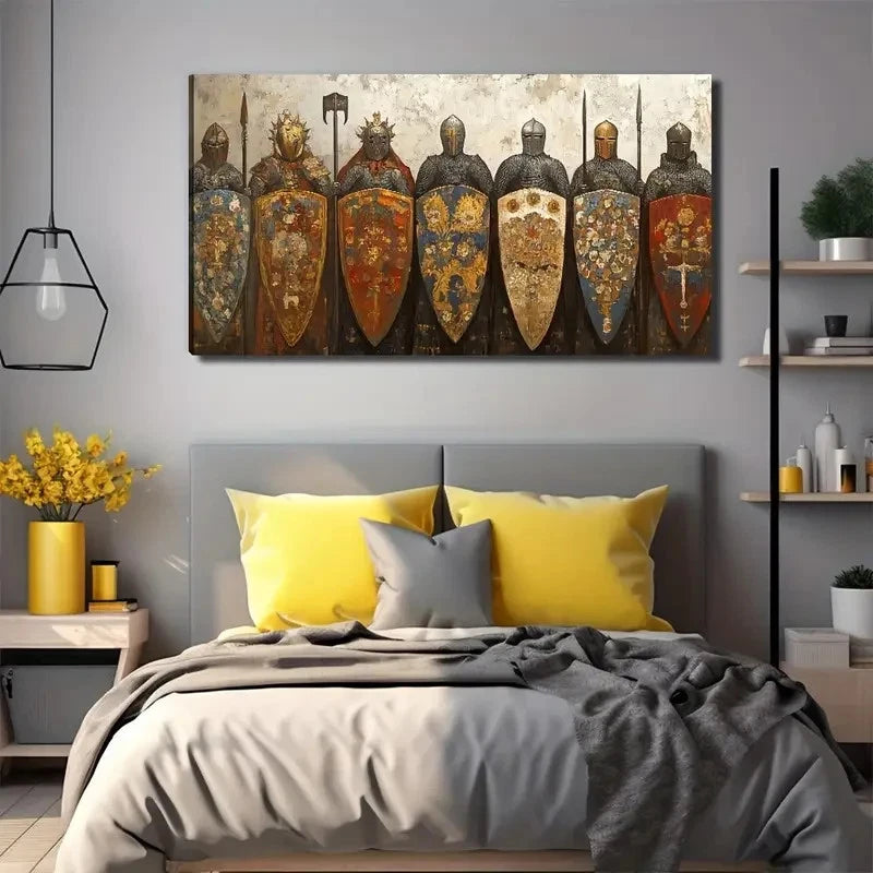 Ancient Warrior Perfect Wall Art Canvas Office Home Room Framed 120x60cm