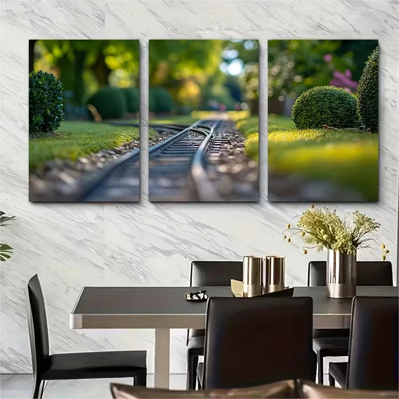 3pcs Watford Miniature Railway Metal Print Ready to Hang Art