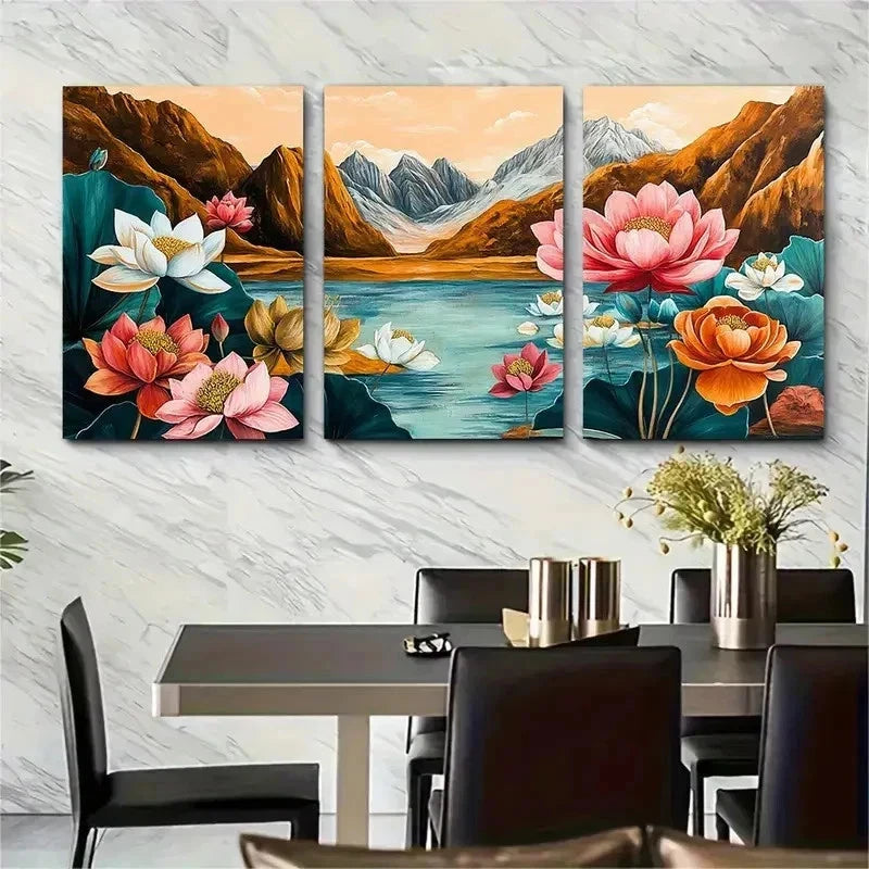 3pcs Pakistan Travel Decor Nature Perfect Wall Art Set Canvas Framed 50x70cm - High Quality Print 100% Australian Made Wall Canvas Ready to Hang