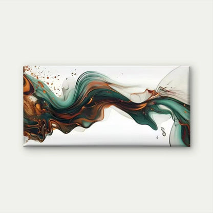 Abstract Fluid Art Earthy Tones Wall Art Canvas Office Home Room Framed 120x60cm