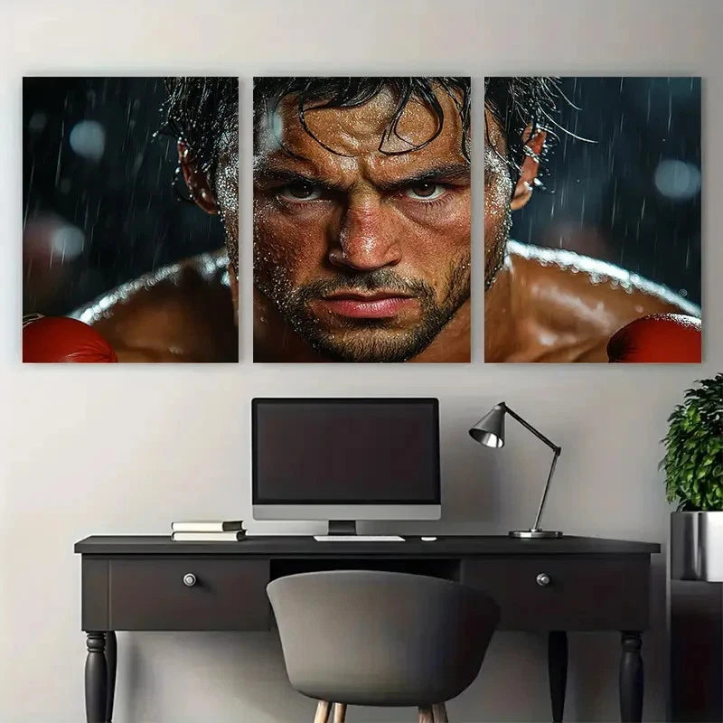 3pcs Rocky Balboa Inspirational Boxing Metal Print Ready to Hang Art
