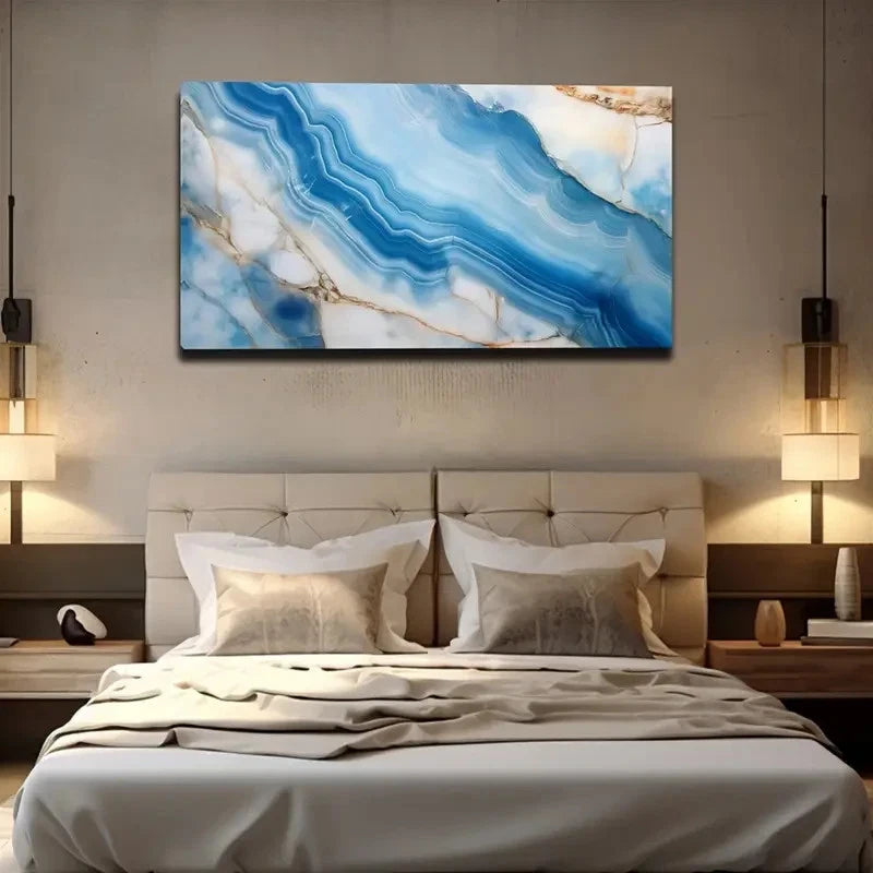 Modern Abstract Design White Wall Art Canvas Office Home Room Framed 120x60cm