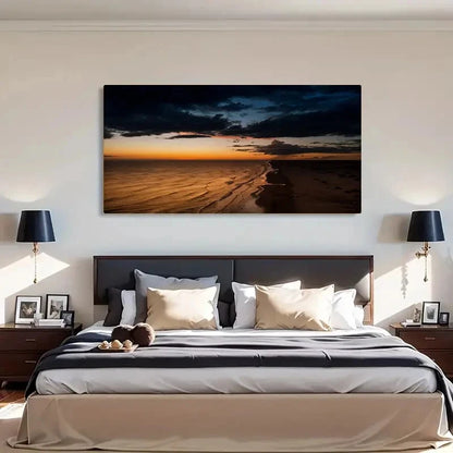 Ocean View Modern Seaside Wall Art Canvas Office Home Room Framed 120x60cm