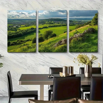 3pcs Somerset British Countryside Perfect Wall Art Set Canvas Framed 50x70cm - High Quality Print 100% Australian Made Wall Canvas Ready to Hang