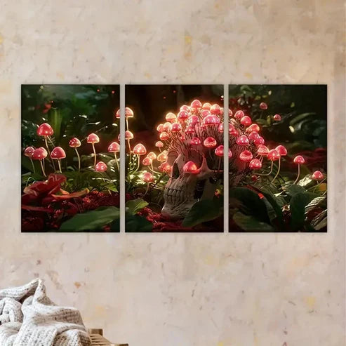 3pcs bird sitting on flower Wall Art Set Canvas Unframed - High Quality Print 100% Australian Made Wall Canvas