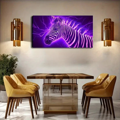 Modern Décor with Purple Light Wall Art Canvas Office Home Room Framed 120x60cm - Bella Home Decor