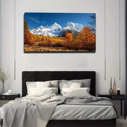 Woods In Autumn Wall Art Canvas Office Home Room Framed 120x60cm