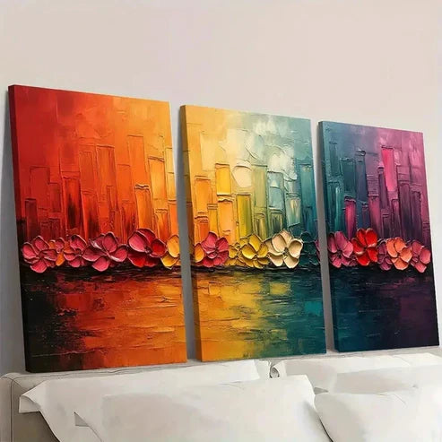 3pcs Boho Art Modern Colorful Wall Art Set Canvas Unframed - High Quality Print 100% Australian Made Wall Canvas