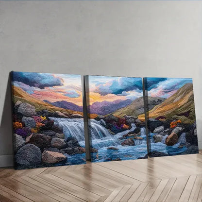 3pcs Vibrant Landscape Painting with Majestic Wall Art Set Canvas Unframed - High Quality Print 100% Australian Made Wall Canvas