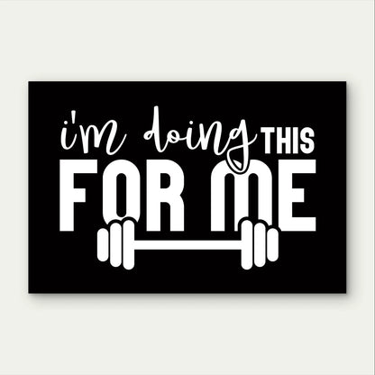 Black & White Workout Motivation Quote 5mm Plastic Poster Ready to Hang 90x60cm