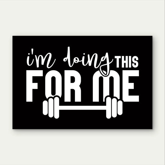 Black & White Workout Motivation Quote 5mm Plastic Poster Ready to Hang 90x60cm