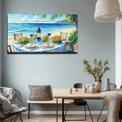 Bohemian Modern Beach Wall Art Canvas Office Home Room Framed 120x60cm