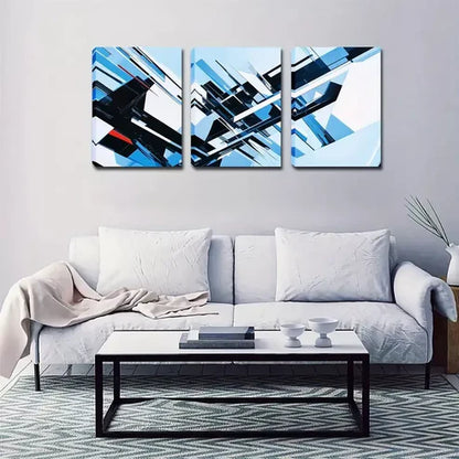 3pcs Urban Architecture, Abstract Wall Art Canvas Unframed - High Quality Print 100% Australian Made Wall Canvas