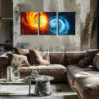 3pcs Exquisite Design, Yang and Yang, Galaxy Wall Art Canvas Unframed - High Quality Print 100% Australian Made Wall Canvas