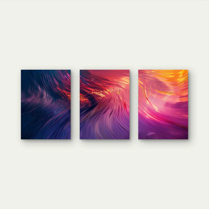 3pcs Abstract Background Design Metal Print Ready to Hang Art